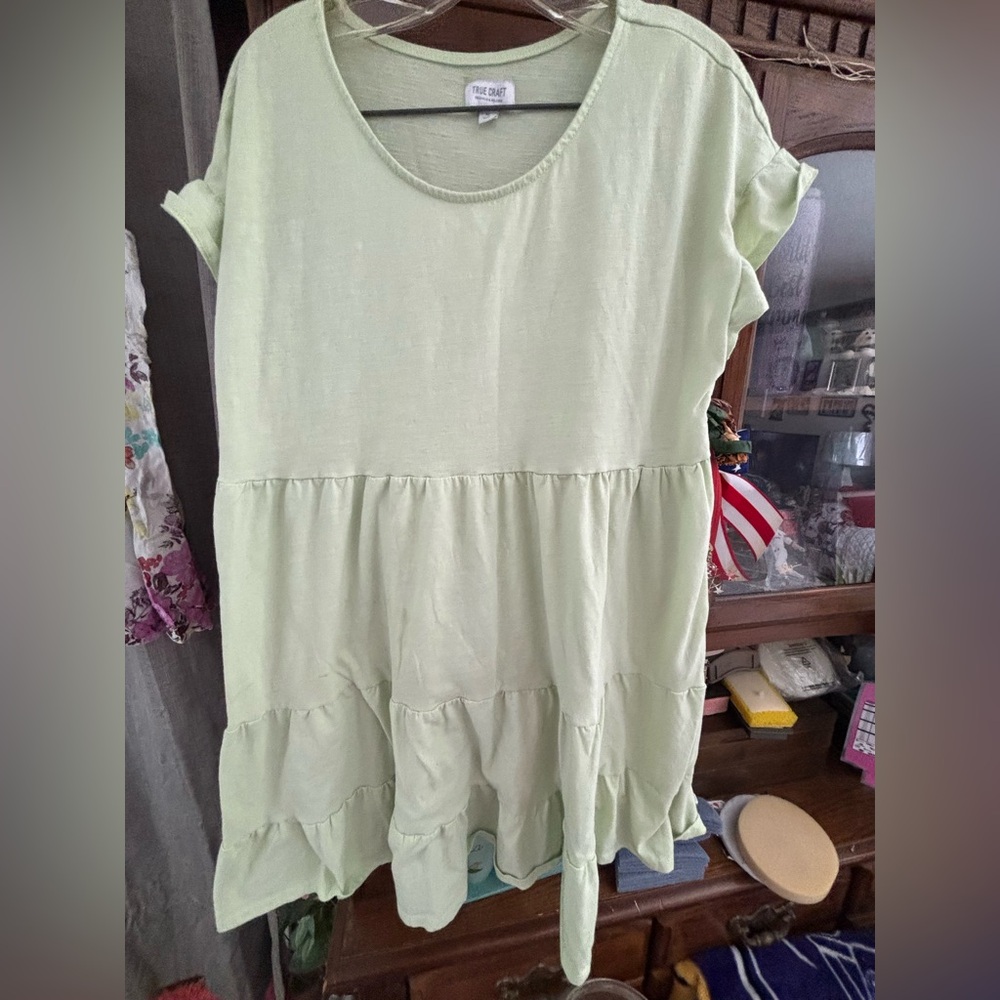 Light Green Tiered dress worn once
